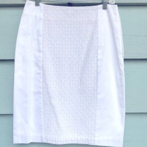 Beautiful summer pencil skirt size  4 white